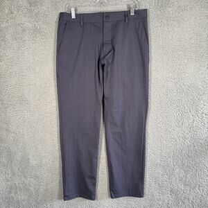 RHONE Pants Mens 33x29 Grey Commuter Classic Straight Chino Office Golf